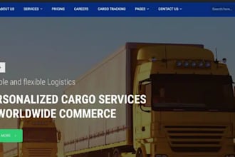 design logistics, dispatch, moving, cargo, trucking company website