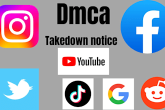 send dmca takedown notice to remove,fb,ig,google,yt,reddit,under dmca
