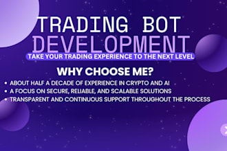 develop ai crypto trading bot, and crypto trading bot