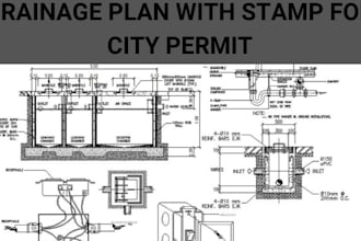 do drainage plan, grading  plan, stormwater with stamp for city permit