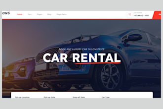 build car rental website booking landing page chauffeur website limousin website