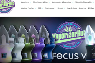 design medical or cannabis ecommerce store cbd hemp tobacco vape website