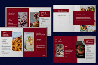 format kindle ebook, layout, design cookbook, recipe book, for blog, amazon