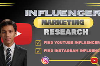 find best youtube , instagram influencer research