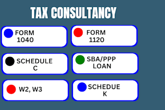 do your US taxes filing form 1040, 1065, 1120, schedule c