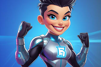 design a professional cartoon character