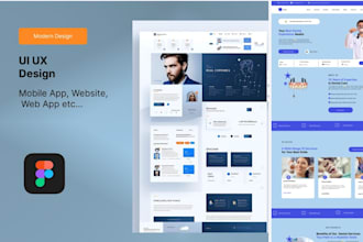 design website in figma, app uiux design,  ui ux design
