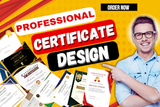 design completion, appreciation and achievement certificate