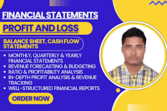 prepare accurate financial statements profit and loss balance sheet cash