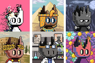 create you an entire custom pixel art nft collection