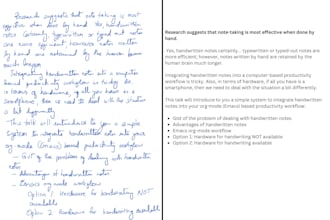 turn your written notes and audio files into digital files