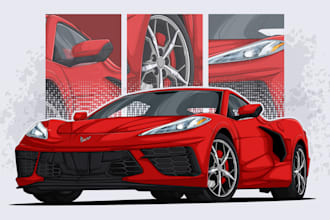 illustrate any car, truck, or vehicle in a unique style
