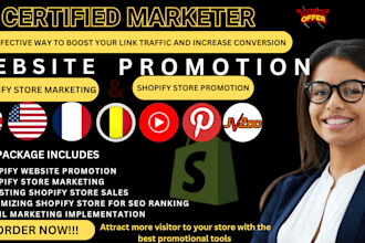 promote website link, business, amazon product, shopify, ebook, game or link
