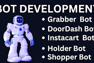 create grabber bot instacart bot doordash bot shopper bot uber bot slack bot