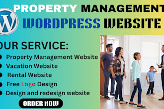 build property management website, vacation rental with wordpress wix booking