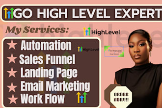 setup gohighlevel workflow website funnel automation as your gohighlevel expert