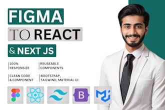 convert figma xd psd to nextjs with tailwind bootstrap material ui