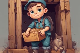 design a 2d cartoon character