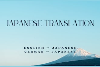 translate english and german to natural japanese