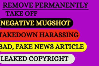 do ORM and remove negative articles false bad news links mugshots case permanent
