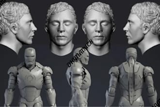 sculpt 3d modeling, 3d head bust, bjd, parametric model, nsfw, resin, sla print