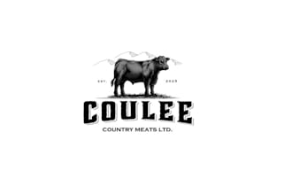 design cattle farm and agriculture logo