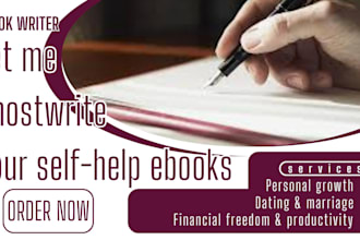 ghostwrite engaging and actionable self help ebook on self improvement and more