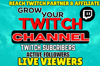 do twitch channel promotion twitch live viewers twitch subs, and grow channel