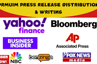 do press release distribution on top media outlets, yahoo finance