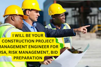 construction project management engineer for usa, risk management, bid preparati