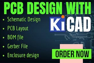 design professional schematics, pcb boards, and gerber file in kicad