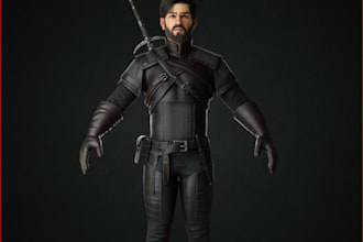 fully rigged 3d character, realistic war game,mascot model,unity texture,animate