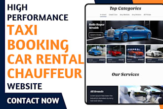 build high performing car rental taxi booking website with online booking system