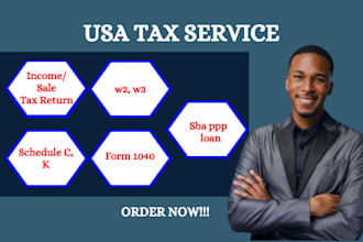 prepare tax return 1120, 5472 and 1040 schedule c forms
