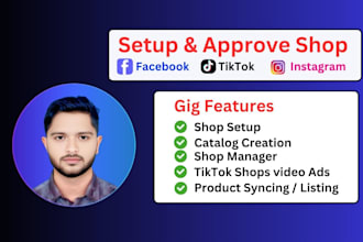 setup facebook shop, instagram shop, tiktok shop setup, tiktok shop manager