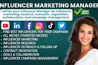 be your influencer manager outreach campaign and influencer marketing research