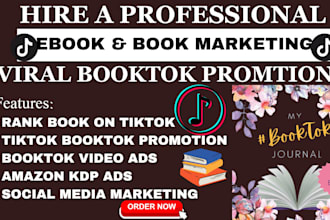 promote booktok, tiktok book promotion amazon kdp marketing influencer video