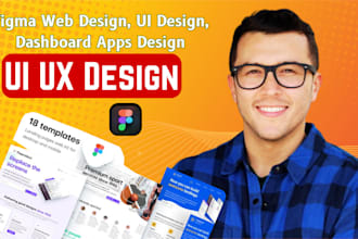design a modern figma website, UI UX, landing page, wireframe, and prototype