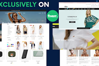 design a modern fashion and clothing shopify website or store