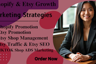 do shopify store promotion and etsy promotion, shopify store set up