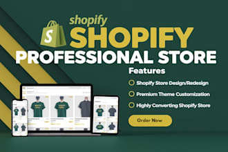 design a high converting shopify store with premium theme and branding