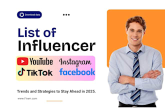 make a list of top youtube influencer with contact details