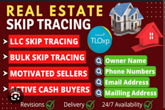 do skip tracing for real state and llc