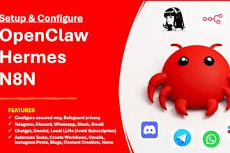 install openclaw, cowork, hermes, n8n workflow automations