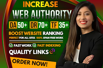 increase domain rating ahrefs dr ur and moz da tf, with high authority backlink