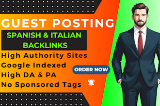 publish spanish, italian guest post with dofollow backlinks on high quality site