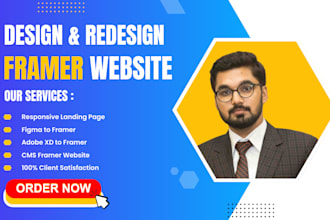 design responsive framer website or figma to framer landing page