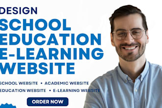 design school website, educational e learning website school website design