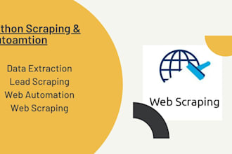 do python scripting ,web scraping, lead scraping, data mining ,web automation