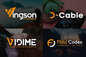 do name text based letters logo for personal branding
